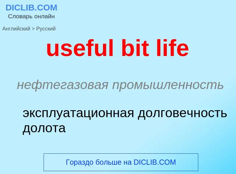 Traduzione di &#39useful bit life&#39 in Russo