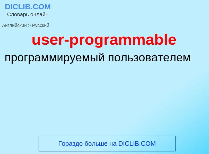 Übersetzung von &#39user-programmable&#39 in Russisch