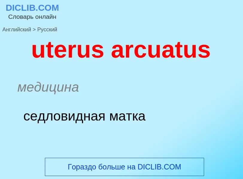 Μετάφραση του &#39uterus arcuatus&#39 σε Ρωσικά