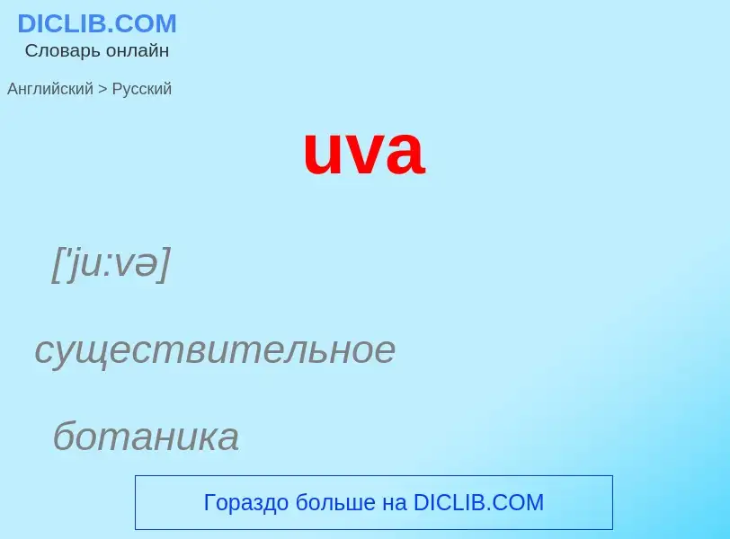 Μετάφραση του &#39uva&#39 σε Ρωσικά