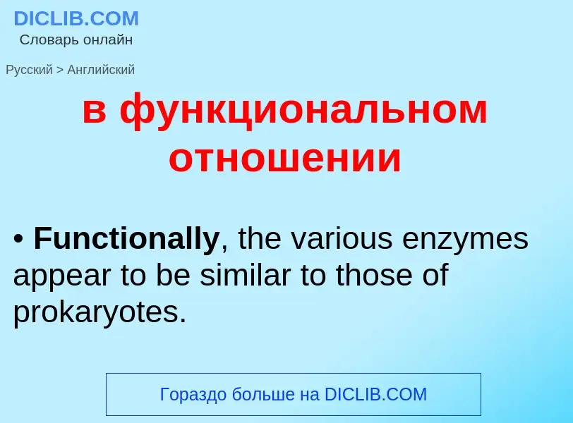 ¿Cómo se dice в функциональном отношении en Inglés? Traducción de &#39в функциональном отношении&#39