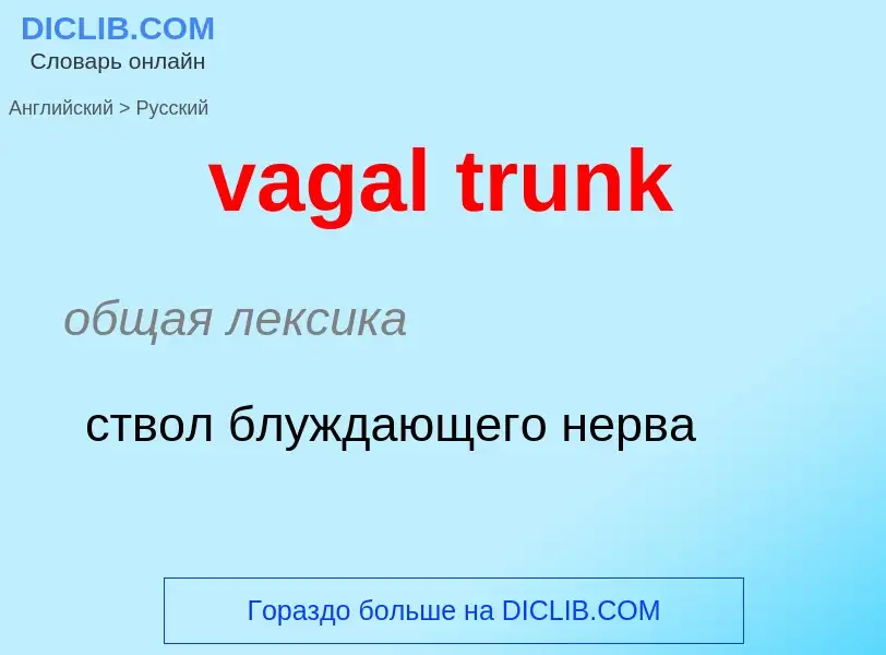 Μετάφραση του &#39vagal trunk&#39 σε Ρωσικά