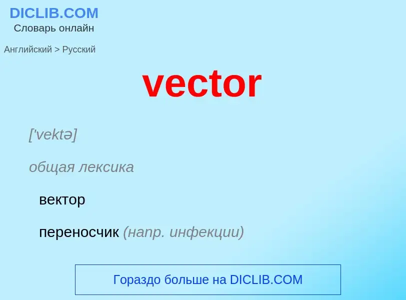 What is the Russian for vector? Translation of &#39vector&#39 to Russian