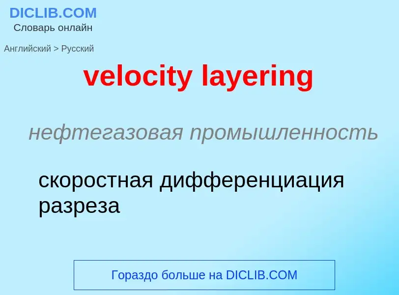 Μετάφραση του &#39velocity layering&#39 σε Ρωσικά