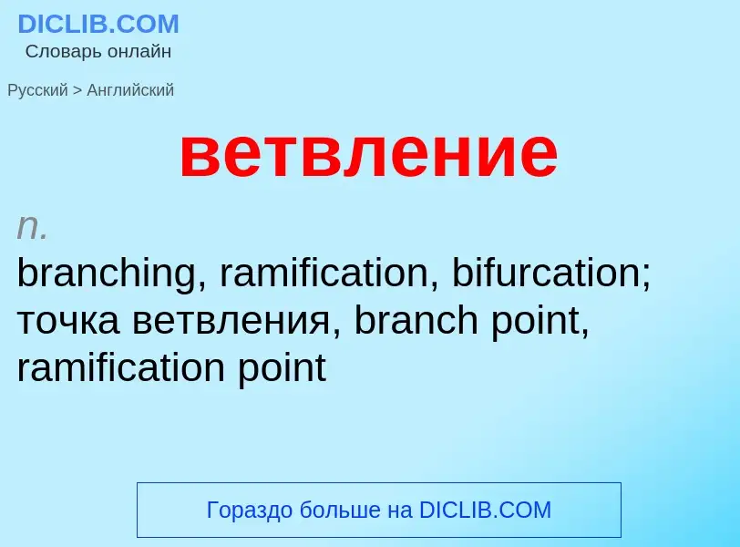 Μετάφραση του &#39ветвление&#39 σε Αγγλικά