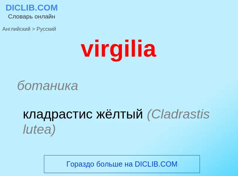 ¿Cómo se dice virgilia en Ruso? Traducción de &#39virgilia&#39 al Ruso