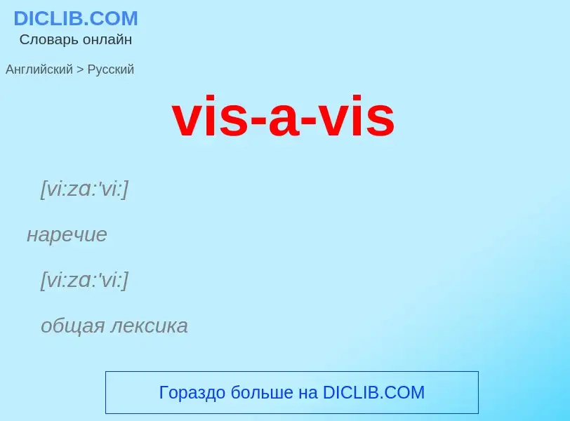 What is the Russian for vis-a-vis? Translation of &#39vis-a-vis&#39 to Russian