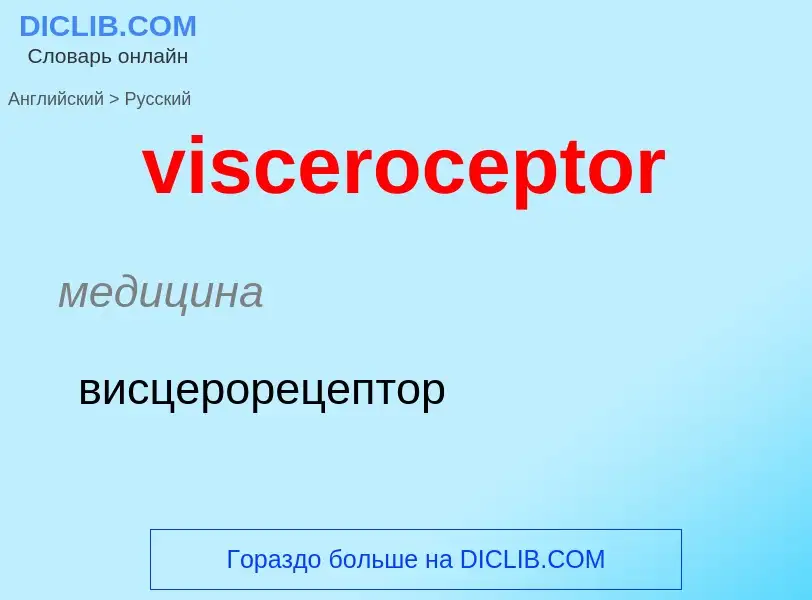 ¿Cómo se dice visceroceptor en Ruso? Traducción de &#39visceroceptor&#39 al Ruso