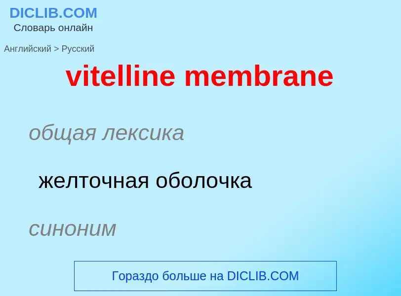 ¿Cómo se dice vitelline membrane en Ruso? Traducción de &#39vitelline membrane&#39 al Ruso