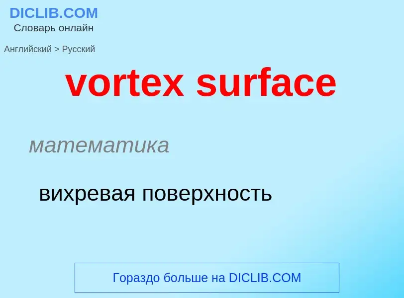 Μετάφραση του &#39vortex surface&#39 σε Ρωσικά