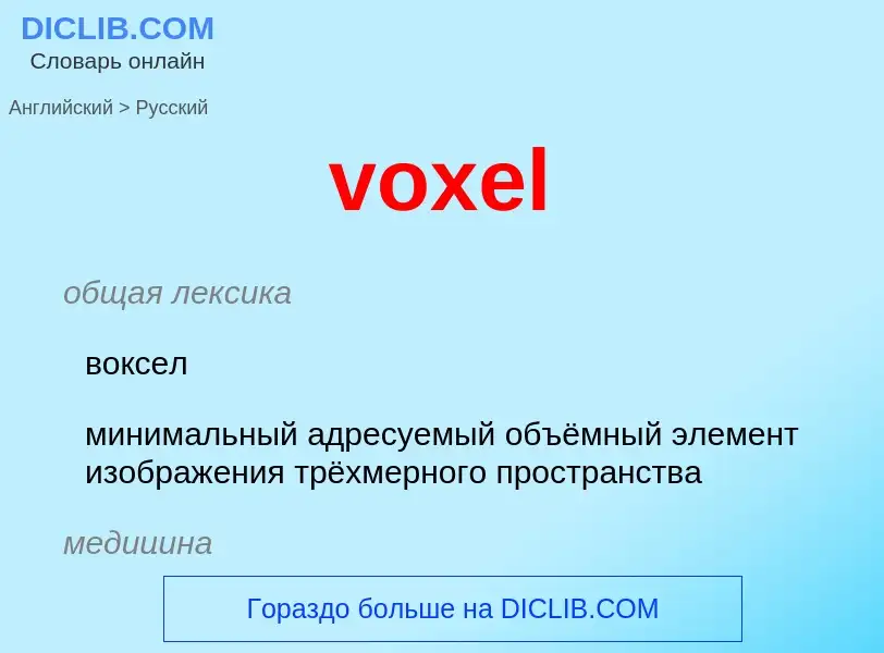 Vertaling van &#39voxel&#39 naar Russisch