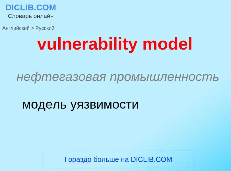 Μετάφραση του &#39vulnerability model&#39 σε Ρωσικά