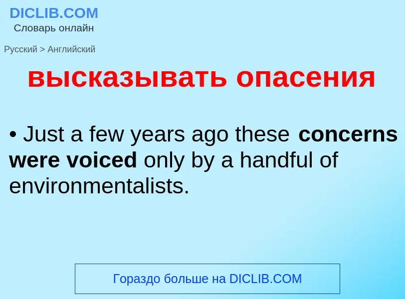 Как переводится высказывать опасения на Английский язык