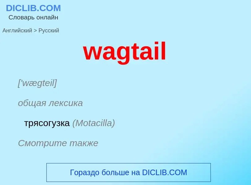 Μετάφραση του &#39wagtail&#39 σε Ρωσικά