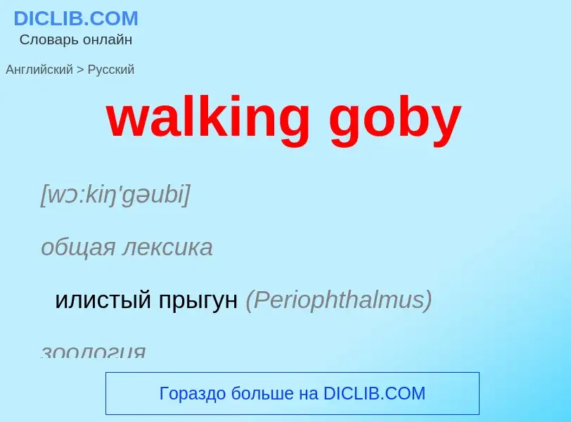 Μετάφραση του &#39walking goby&#39 σε Ρωσικά