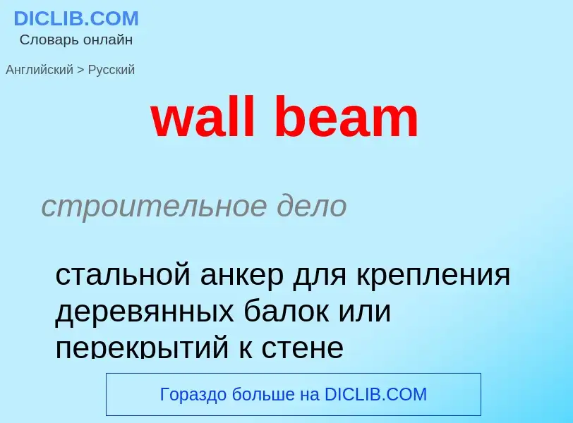 Μετάφραση του &#39wall beam&#39 σε Ρωσικά