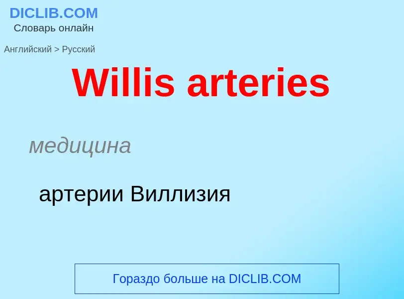 Μετάφραση του &#39Willis arteries&#39 σε Ρωσικά