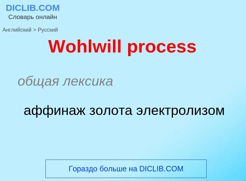 Μετάφραση του &#39Wohlwill process&#39 σε Ρωσικά