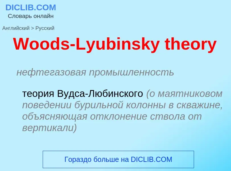 Μετάφραση του &#39Woods-Lyubinsky theory&#39 σε Ρωσικά