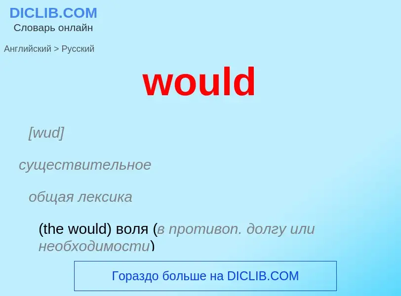 What is the الروسية for would? Translation of &#39would&#39 to الروسية