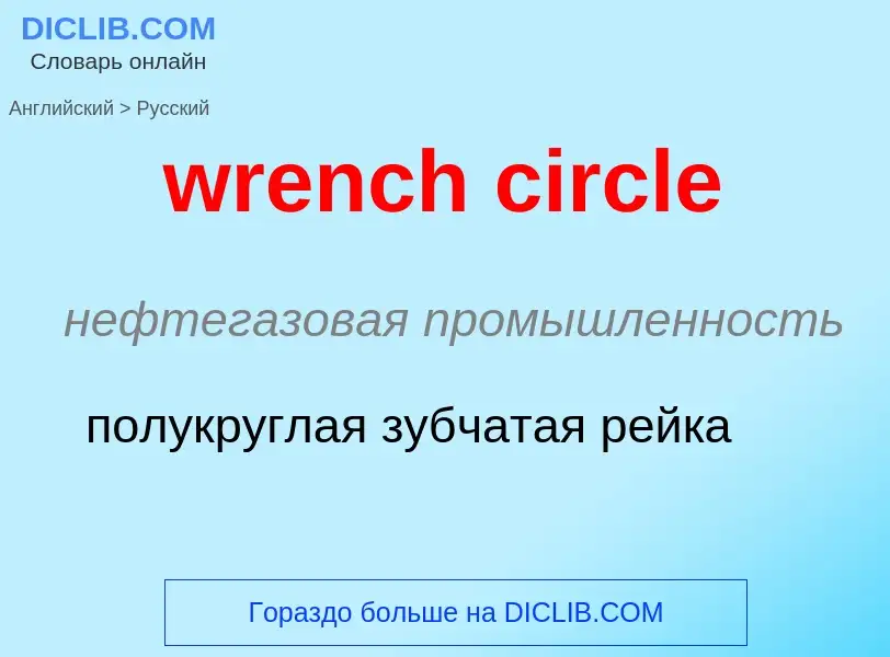 Μετάφραση του &#39wrench circle&#39 σε Ρωσικά