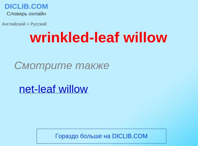 Μετάφραση του &#39wrinkled-leaf willow&#39 σε Ρωσικά