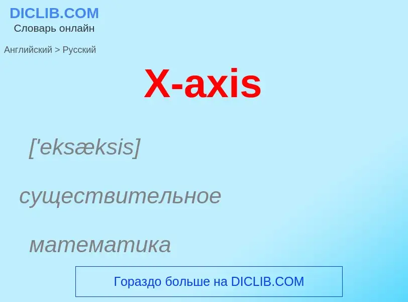 Как переводится X-axis на Русский язык