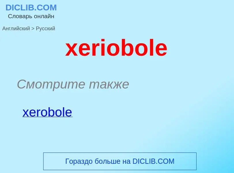 Como se diz xeriobole em Russo? Tradução de &#39xeriobole&#39 em Russo