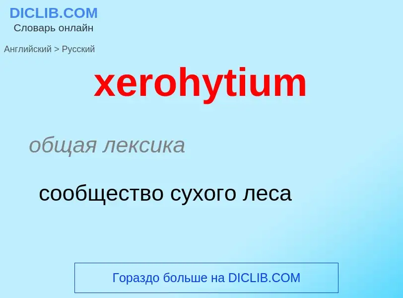 Como se diz xerohytium em Russo? Tradução de &#39xerohytium&#39 em Russo