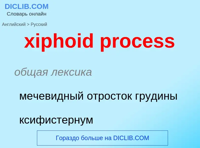 Как переводится xiphoid process на Русский язык