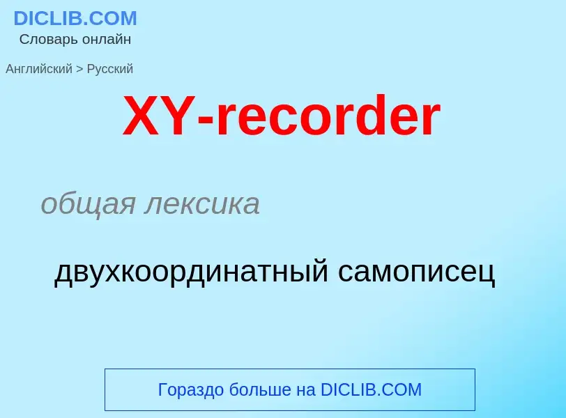 Μετάφραση του &#39XY-recorder&#39 σε Ρωσικά