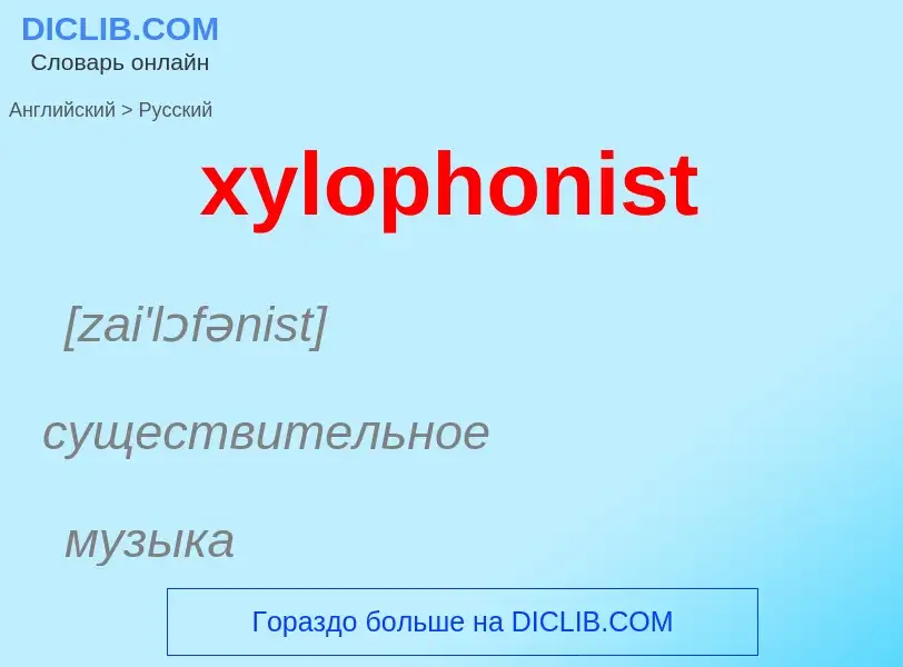 Как переводится xylophonist на Русский язык