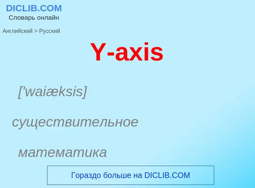 What is the Russian for Y-axis? Translation of &#39Y-axis&#39 to Russian