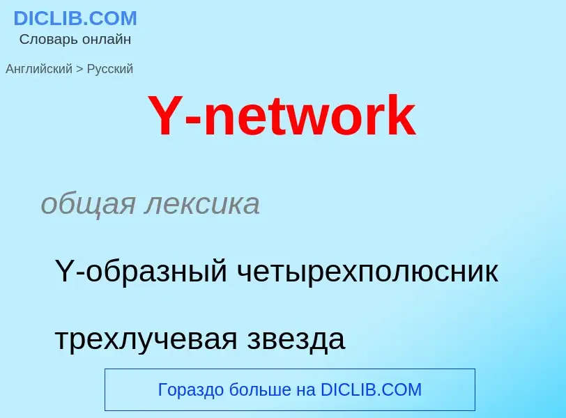 Vertaling van &#39Y-network&#39 naar Russisch