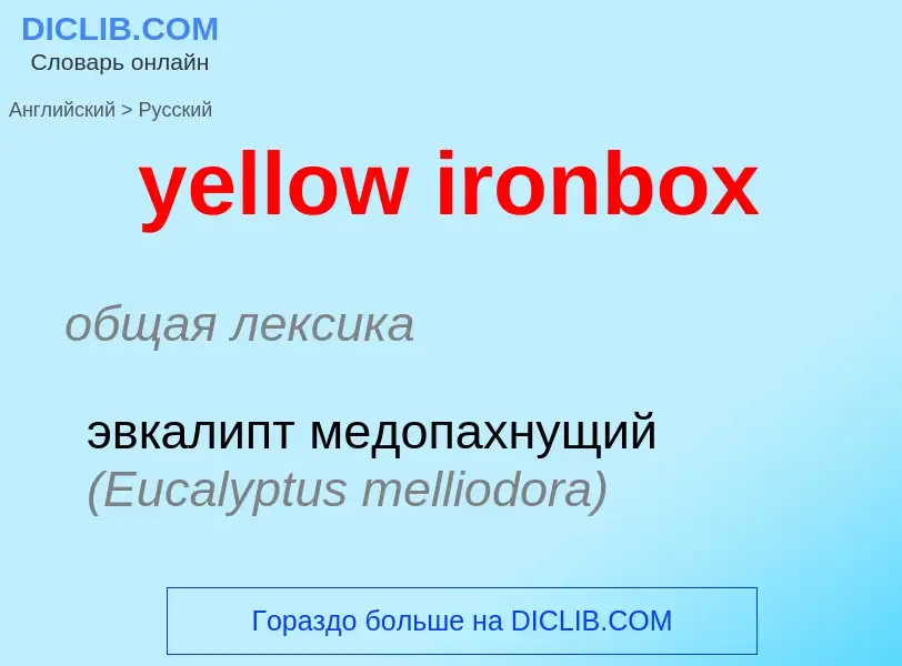 Как переводится yellow ironbox на Русский язык