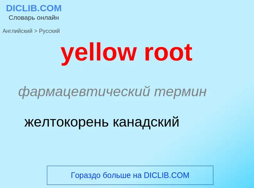 Como se diz yellow root em Russo? Tradução de &#39yellow root&#39 em Russo