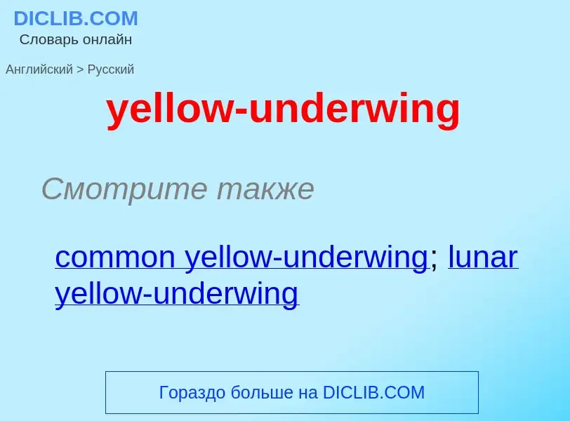 Como se diz yellow-underwing em Russo? Tradução de &#39yellow-underwing&#39 em Russo