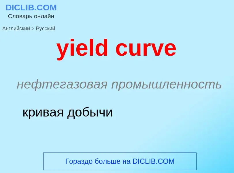 Como se diz yield curve em Russo? Tradução de &#39yield curve&#39 em Russo