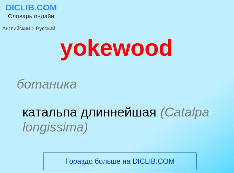 Как переводится yokewood на Русский язык