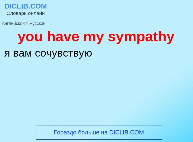 What is the Russian for you have my sympathy? Translation of &#39you have my sympathy&#39 to Russian