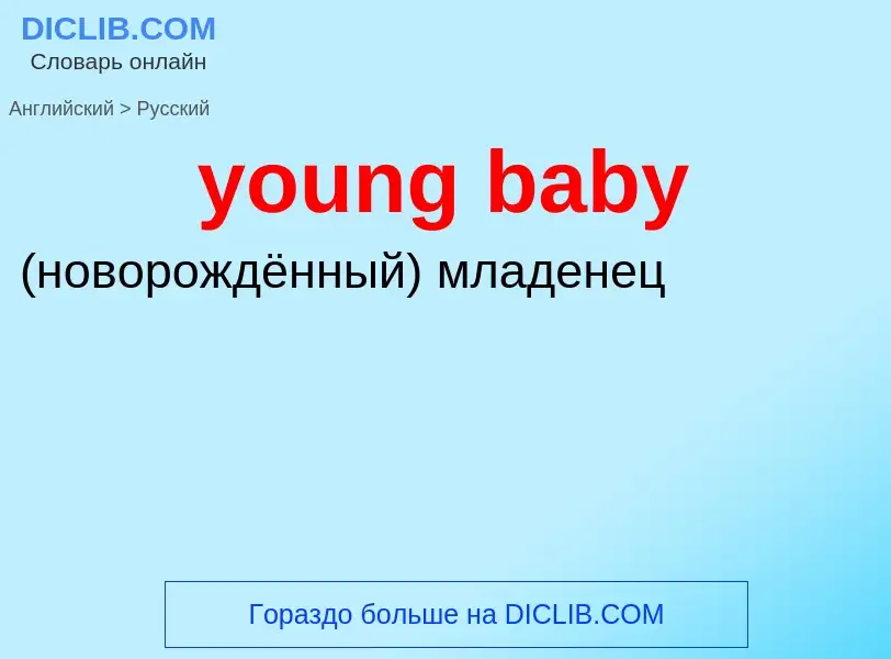 Как переводится young baby на Русский язык