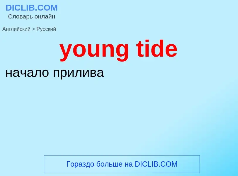 Как переводится young tide на Русский язык