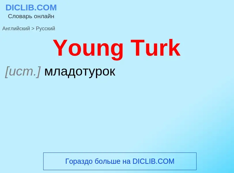 Übersetzung von &#39Young Turk&#39 in Russisch