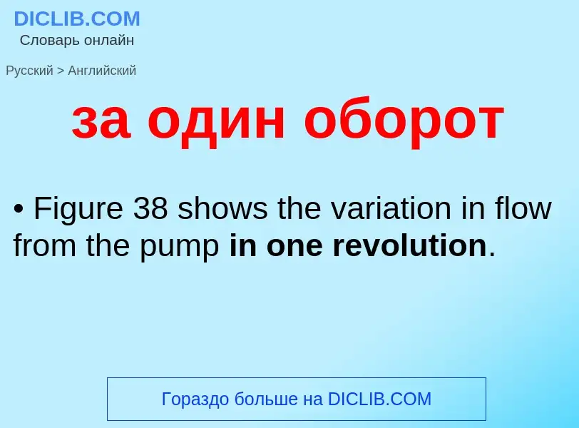 Μετάφραση του &#39за один оборот&#39 σε Αγγλικά