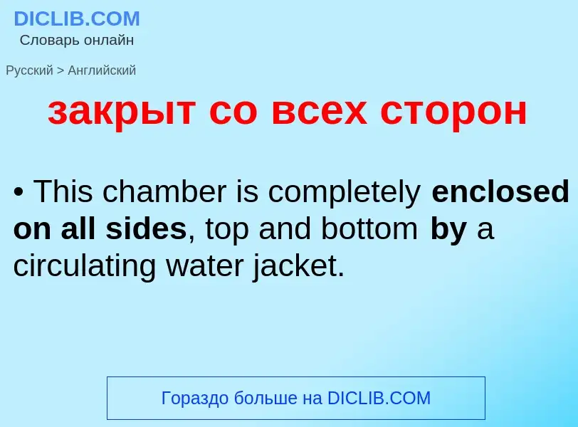 Как переводится закрыт со всех сторон на Английский язык