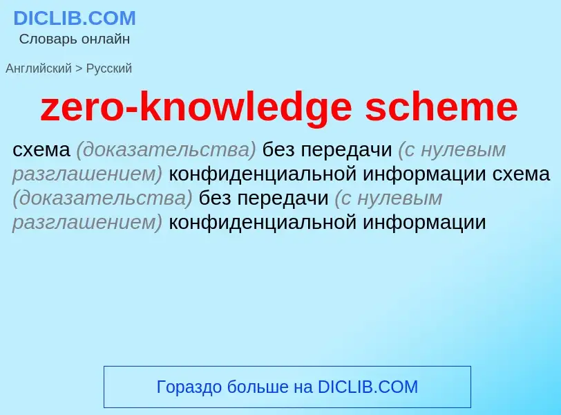 Μετάφραση του &#39zero-knowledge scheme&#39 σε Ρωσικά