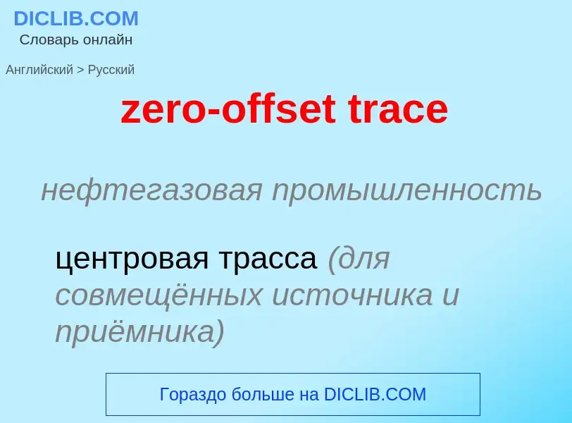 Μετάφραση του &#39zero-offset trace&#39 σε Ρωσικά