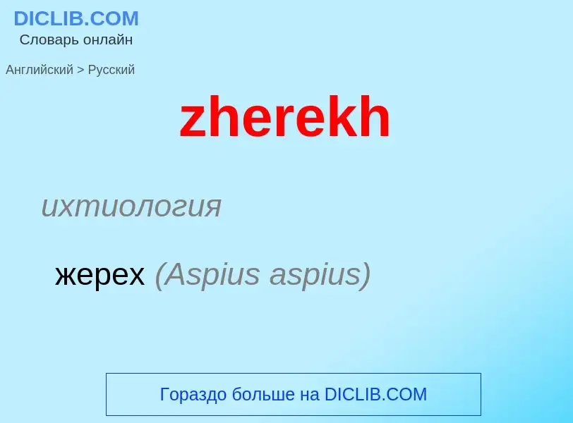 Μετάφραση του &#39zherekh&#39 σε Ρωσικά