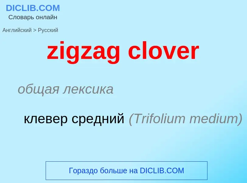 Μετάφραση του &#39zigzag clover&#39 σε Ρωσικά