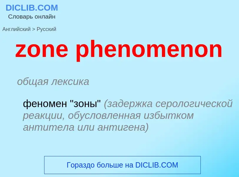 ¿Cómo se dice zone phenomenon en Ruso? Traducción de &#39zone phenomenon&#39 al Ruso